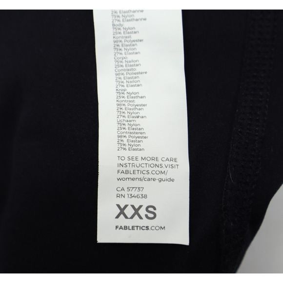 Fabletics Women's Anywhere High-Waisted Moto 7/8 Black Leggings Sz XXS NEW - Picture 8 of 10